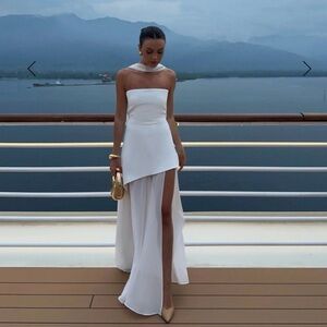 Matter Store - Monaco white gown with scarf